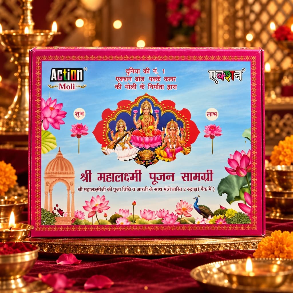 श्री महालक्ष्मी पूजन सामग्री (Complete Sanctum Box)
